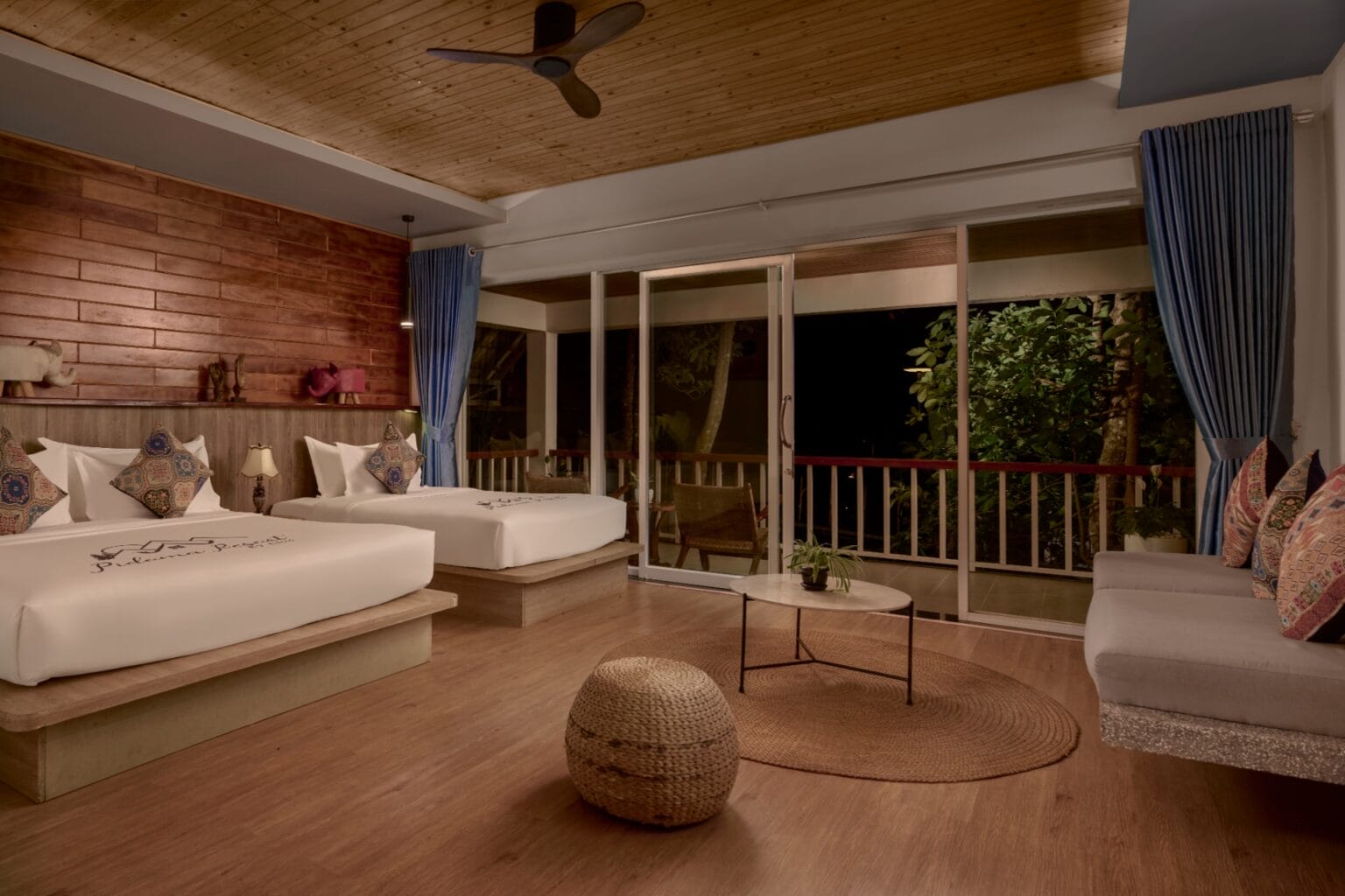 Private Family Pool Villa -beds wide view